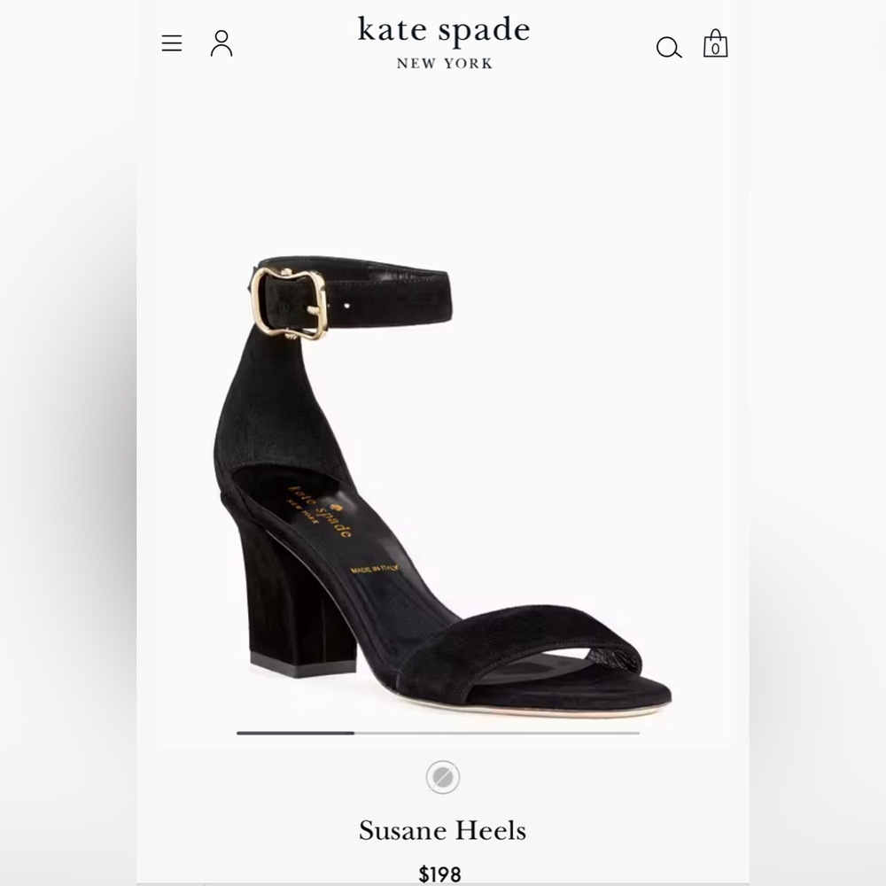 Kat Spade ‘Susane’ Patent Black Heels, Sz 9